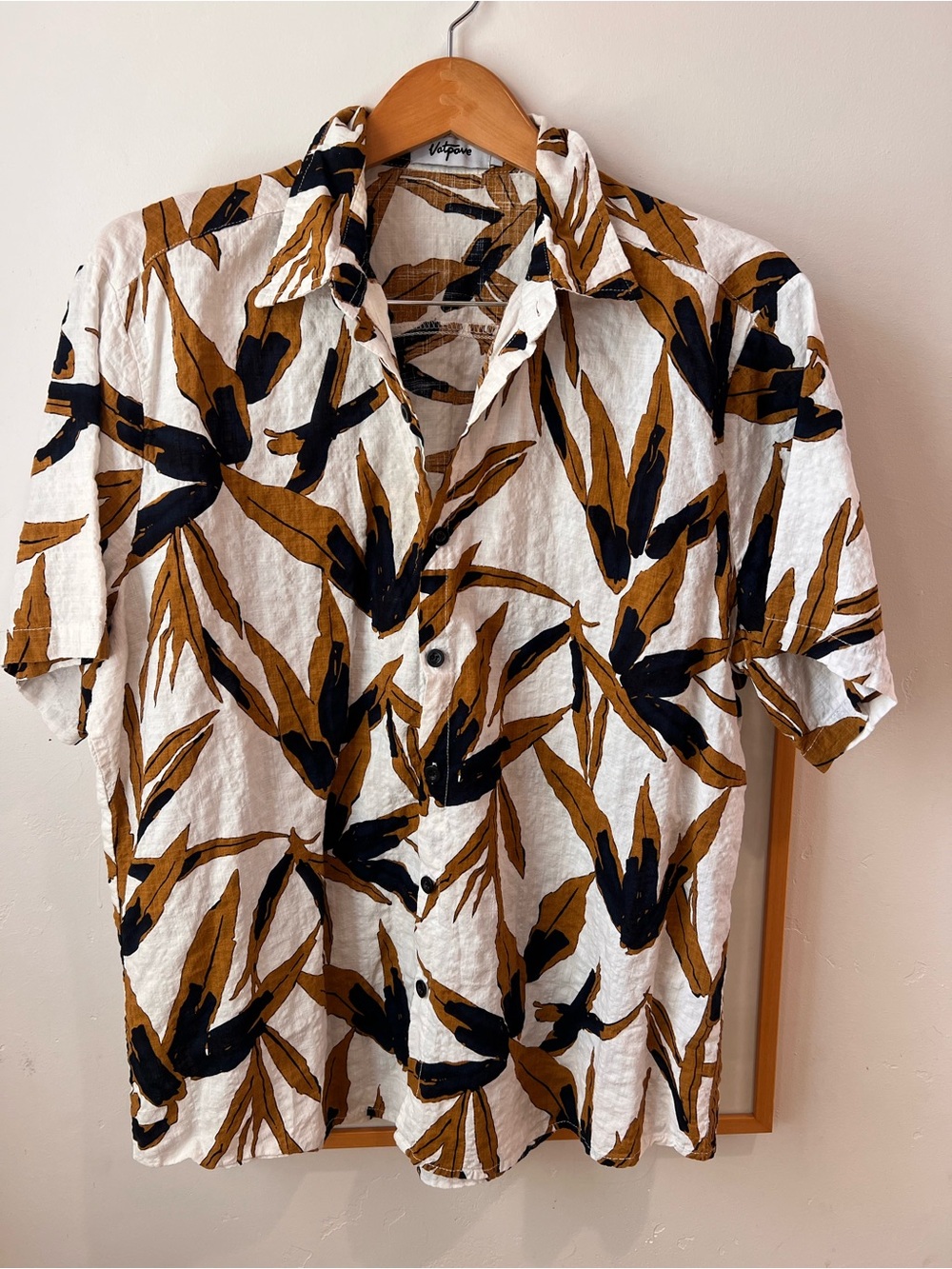 70s Style Cotton Blend Hawaiian Shirt